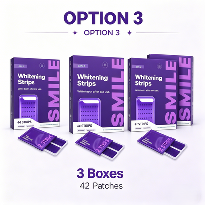💜Purple Whitening Strips🦷，Instant Bright White Teeth✨，Remove Yellow Stains Fast-LUN