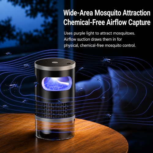 2026 Upgraded Indoor Plug-In Bug Zapper with UV Light & Suction Fan – Quiet Flying Insect Trap for Mosquitoes, Flies, Gnats, Kitchen, Bedroom & Indoor Plants-HS