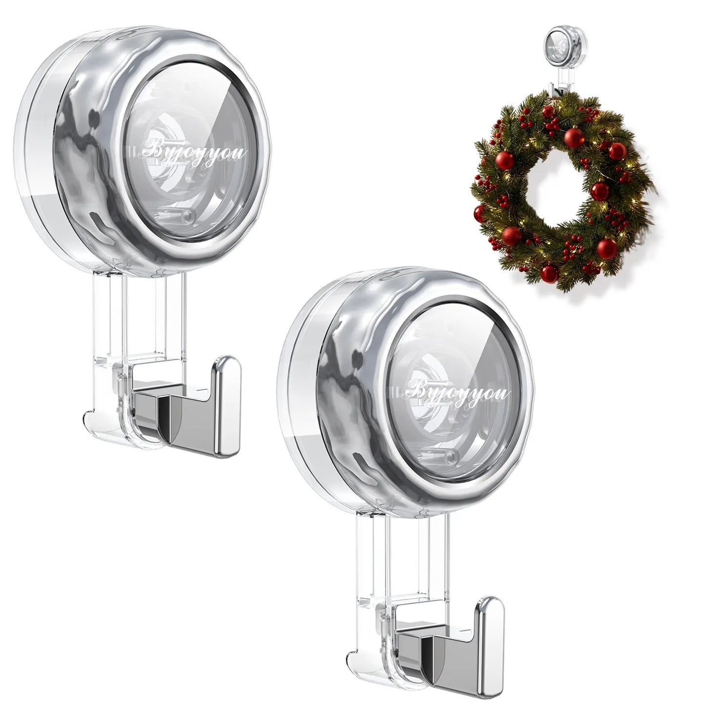 🔥2026 No-Drill Removable Suction Cup Hooks, Strong Stick-On Wall Hangers for Bathroom Shower, Glass Door, Mirror, Window & Tile, Ideal for Towels, Robes Storage and Holiday Festival Decorations-ZO