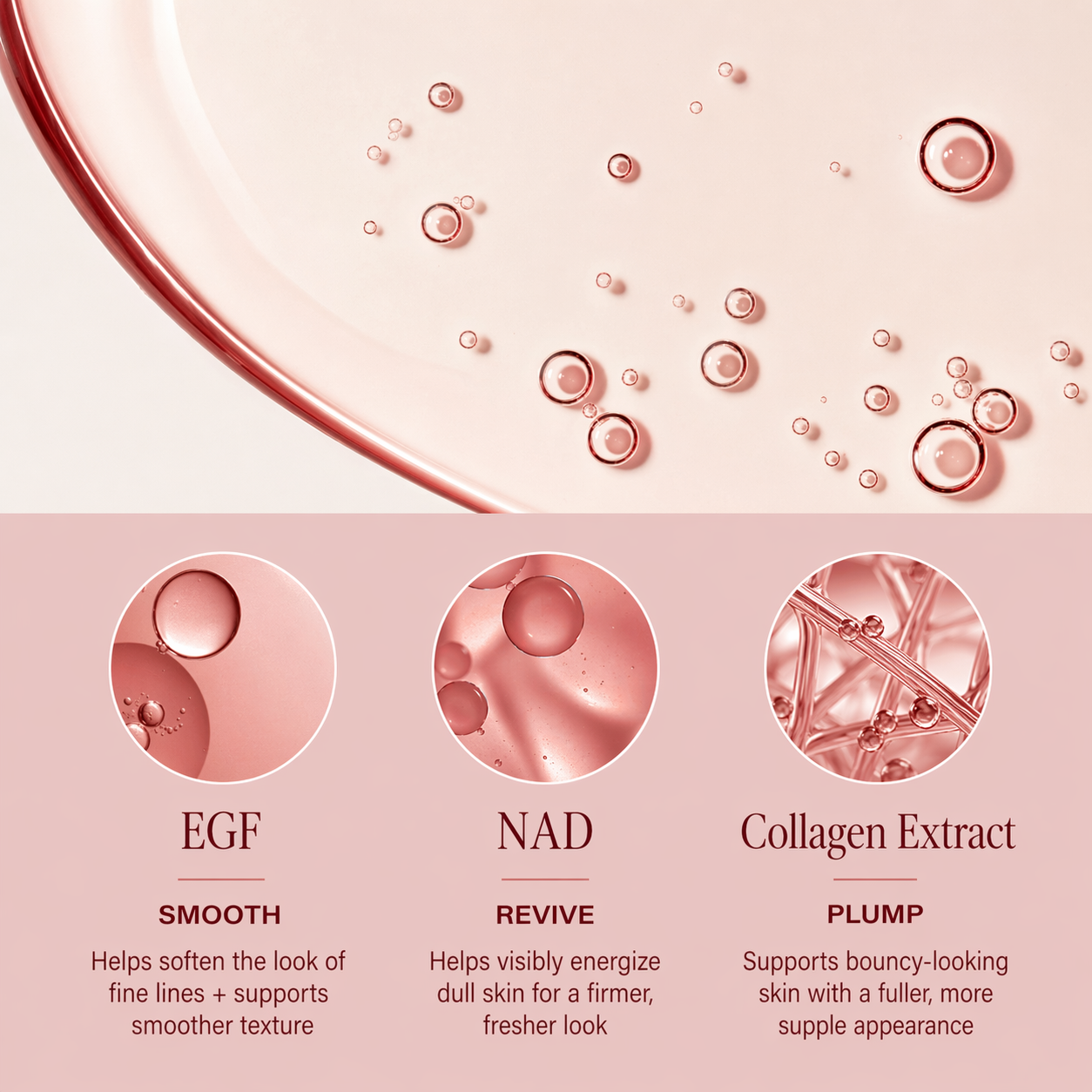 Suero Facial Reafirmante - con NAD+, EGF y Péptidos-HS