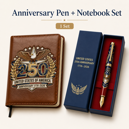 USA 250th Anniversary Notebook &amp; Pen Set A Meaningful Patriotic Gift for Dad🎁-LUN