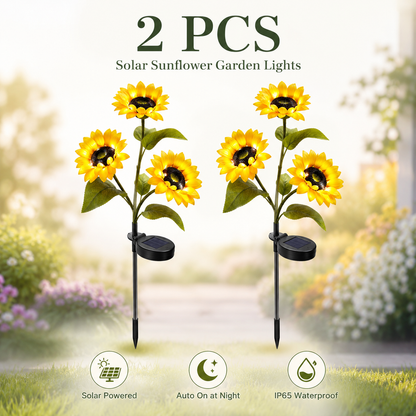 Solar Sunflower Garden Lights – Bring a Warm Nighttime Glow to Your Yard 🌻✨-LUN