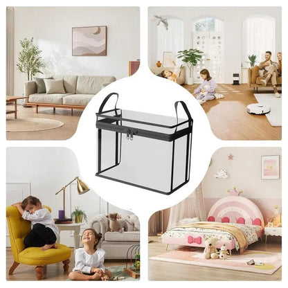 📦Large Clear Thick Plastic Storage Box with Hinged Lid Heavy-Duty Durable High Capacity Organizer, Perfect for Home, Camping, Travel, Attic and Moving-LUN