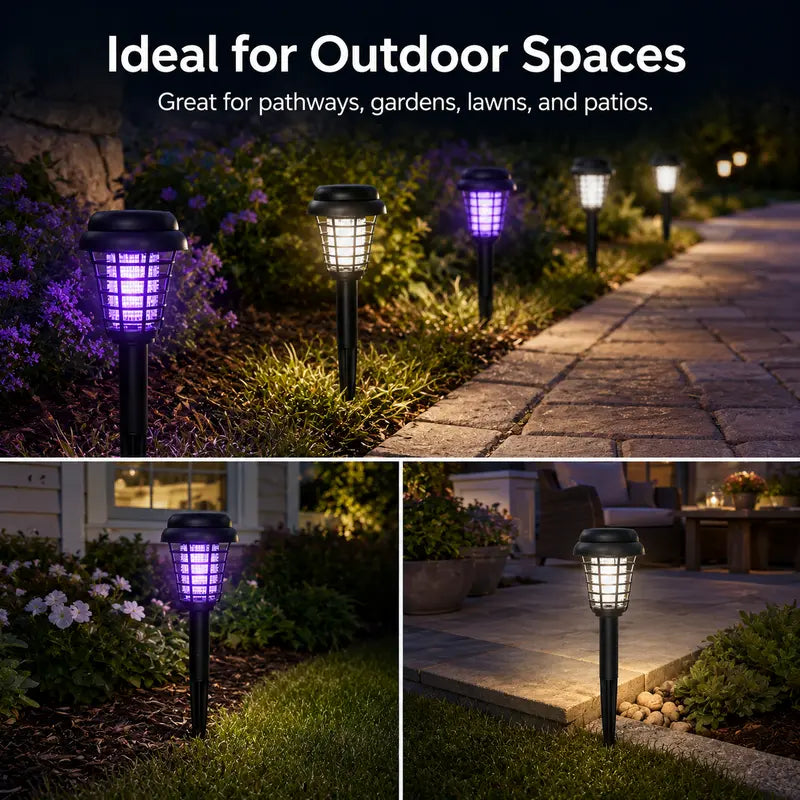 🦟⚡Solar Mosquito Zapper Light – Outdoor Garden Stake Lamp, UV Insect Killer, Solar Powered, Dual Mode (Mosquito Control + Pathway Lighting), Weather Resistant, Easy Setup, Give you a leisurely summer-ZO