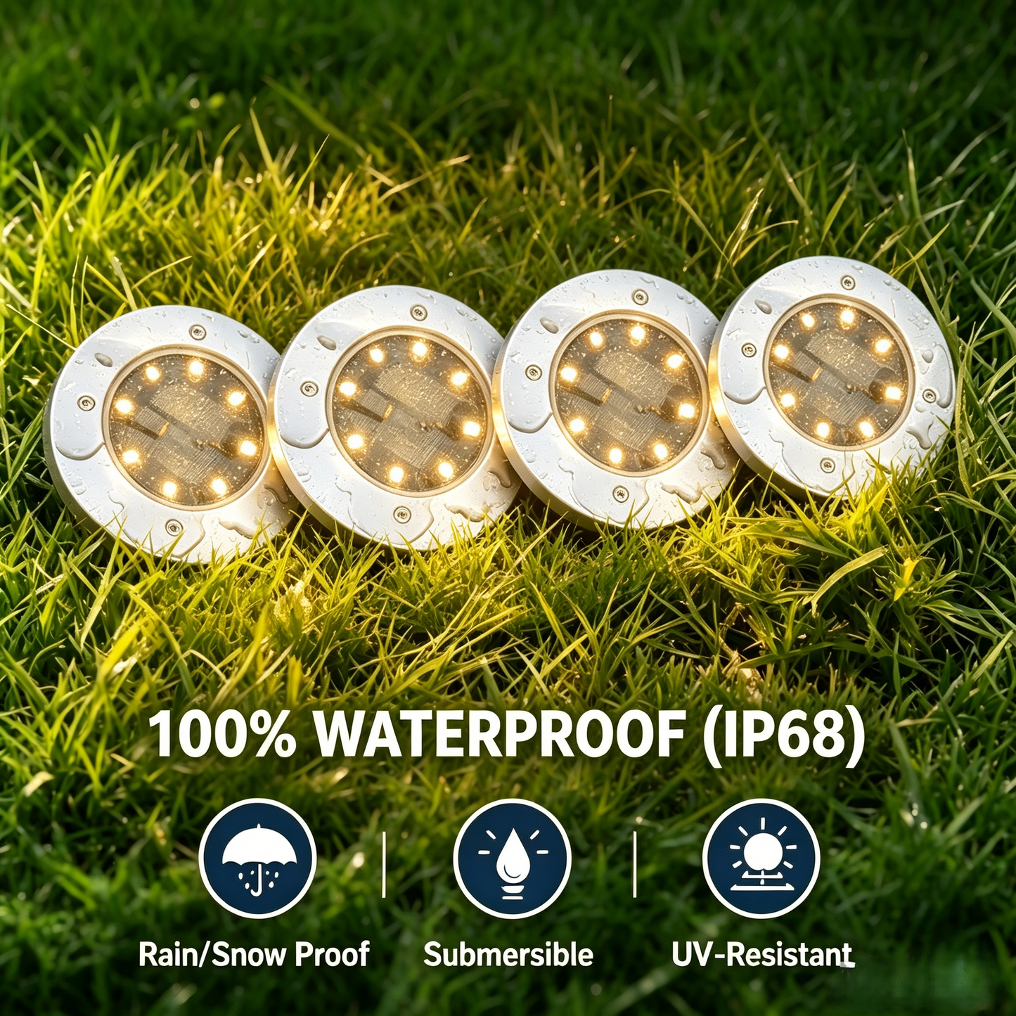 Make Your Garden Glow – Solar Ground Lights Transform Your Walkway into a High-End Runway – No Wires, No Bills! 🏡✨(50% OFF Today!)-HS