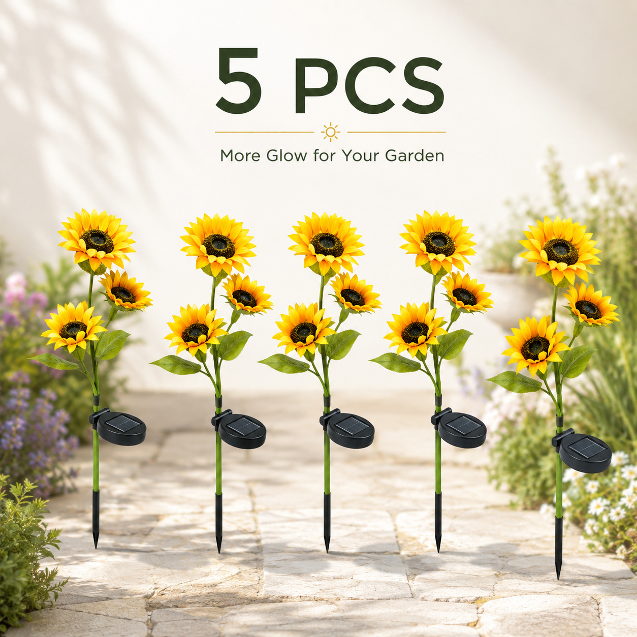 Solar Sunflower Garden Lights – Bring a Warm Nighttime Glow to Your Yard 🌻✨-LUN