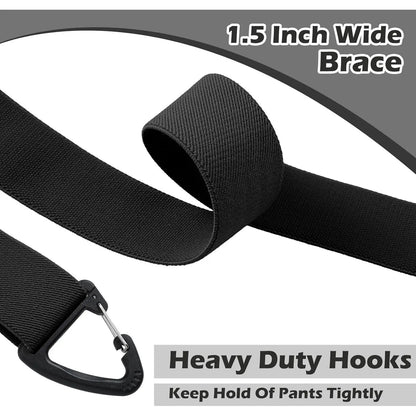 💪Hidden Suspenders for Men Under Clothing X Back Heavy Duty 1.5 Inch Elastic Straps with Belt Loop Hooks Airport Friendly-ZO