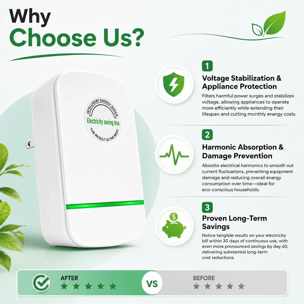 🔥2026 Newly Upgraded Plug-In Power Box Equipped with US Standard Plug, Wide 90–250V Voltage Input, Perfect for Home & Office Use-HS