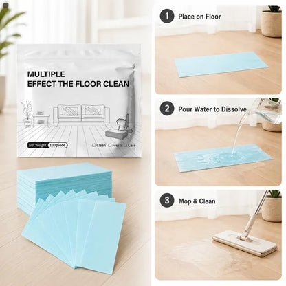 💦100 Piece Floor Cleaning Tablets Multi-SurfaceCleaner for Hardwood Laminate Tile & RV WallsAntibacterial Deodorization Maintenance-ZO