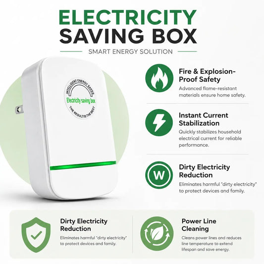 🔥2026 Newly Upgraded Plug-In Power Box Equipped with US Standard Plug, Wide 90–250V Voltage Input, Perfect for Home & Office Use-HS