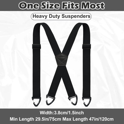 💪Hidden Suspenders for Men Under Clothing X Back Heavy Duty 1.5 Inch Elastic Straps with Belt Loop Hooks Airport Friendly-ZO