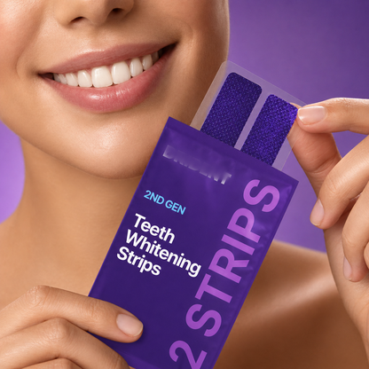 💜Purple Whitening Strips🦷，Instant Bright White Teeth✨，Remove Yellow Stains Fast-LUN