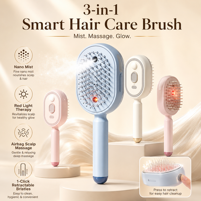 🪮✨Electric Spray Air Cushion Massage Comb | Self-Cleaning Anti-Tangle | Essential Oil Mist Hair Care Comb | Anti-Static Volumizing Aromatherapy Comb /A set to solve your hair problems-ZO