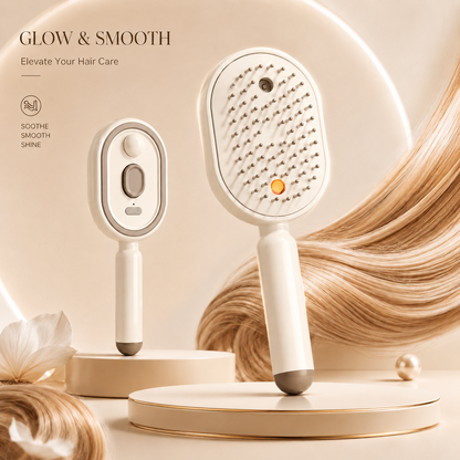 🪮✨Electric Spray Air Cushion Massage Comb | Self-Cleaning Anti-Tangle | Essential Oil Mist Hair Care Comb | Anti-Static Volumizing Aromatherapy Comb /A set to solve your hair problems-ZO