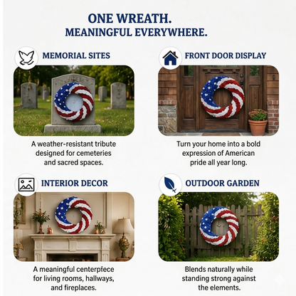 🎆⭐ Everlasting Honor – The Ultimate Patriotic Memorial Wreath🕊️-LUN