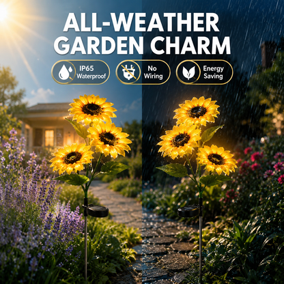 Solar Sunflower Garden Lights – Bring a Warm Nighttime Glow to Your Yard 🌻✨-LUN
