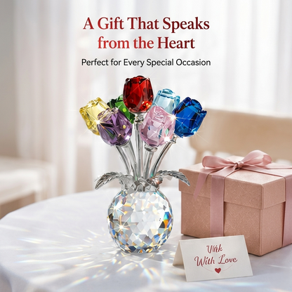 💖Crystal Rose Figurine – A Timeless Symbol of Love &amp; Appreciation-LUN