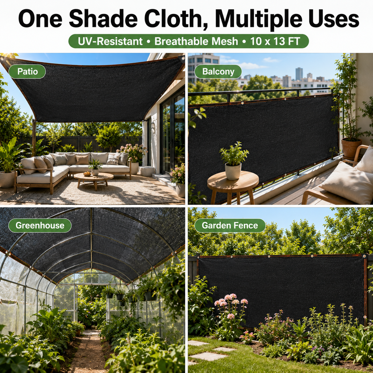 🌞90% Shade Cloth – UV-Resistant Outdoor Sunshade Net⛺-LUN