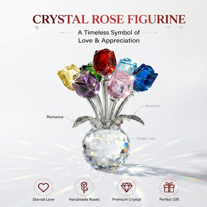 💖Crystal Rose Figurine – A Timeless Symbol of Love &amp; Appreciation-LUN