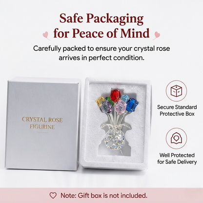 💖Crystal Rose Figurine – A Timeless Symbol of Love &amp; Appreciation-LUN