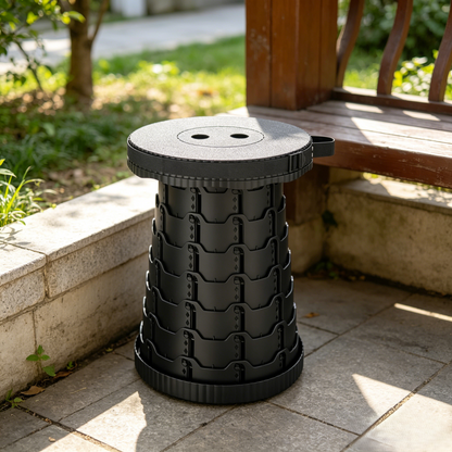 💪Upgraded Collapsible Telescoping Stool🪑 — Portable Folding Seat with 400lbs Capacity-HS