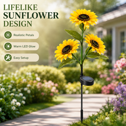 Solar Sunflower Garden Lights – Bring a Warm Nighttime Glow to Your Yard 🌻✨-LUN