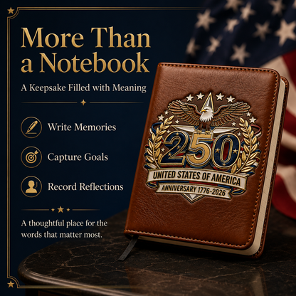 USA 250th Anniversary Notebook &amp; Pen Set A Meaningful Patriotic Gift for Dad🎁-LUN