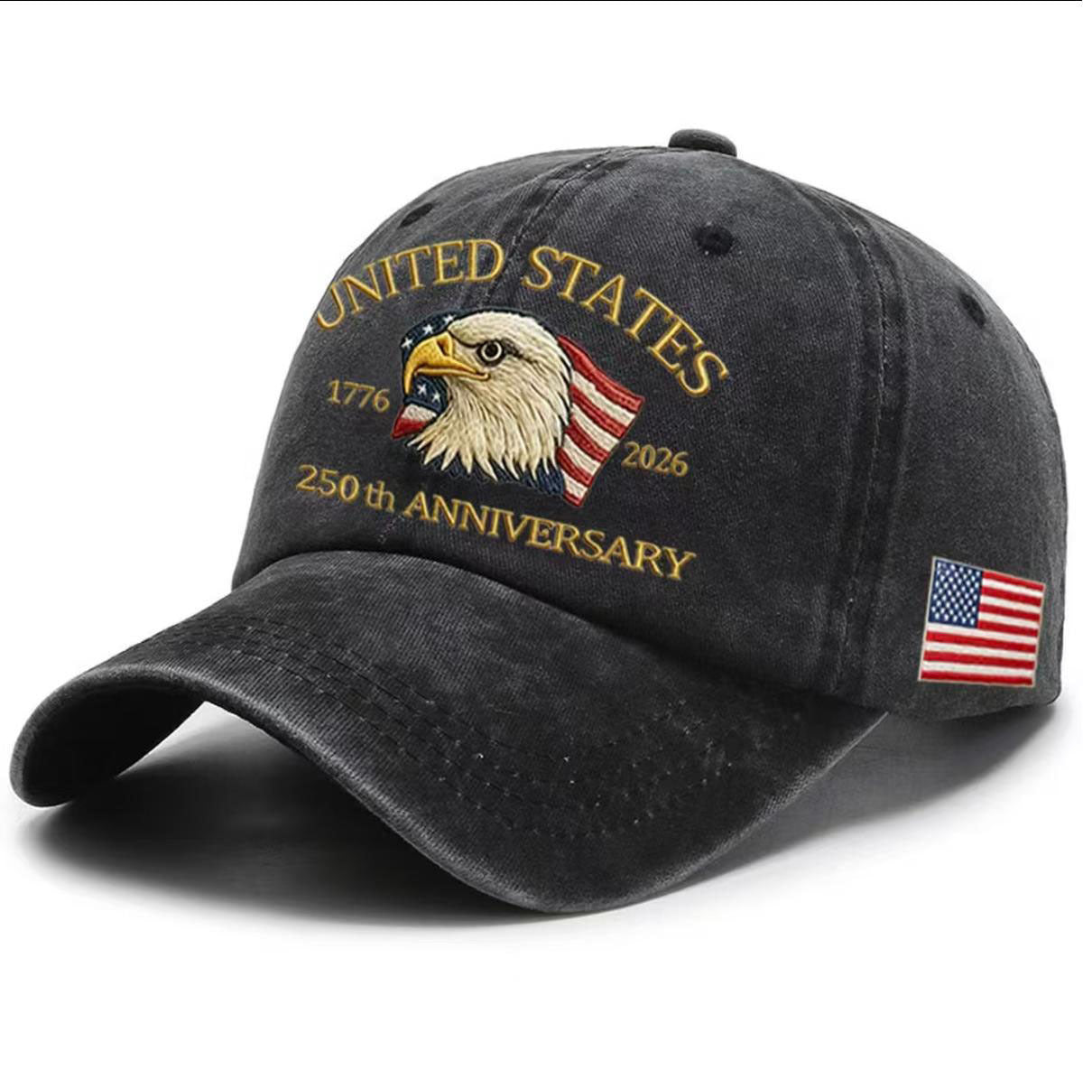 Gorra bordada del 250.º aniversario de los Estados Unidos de América del águila calva-HS