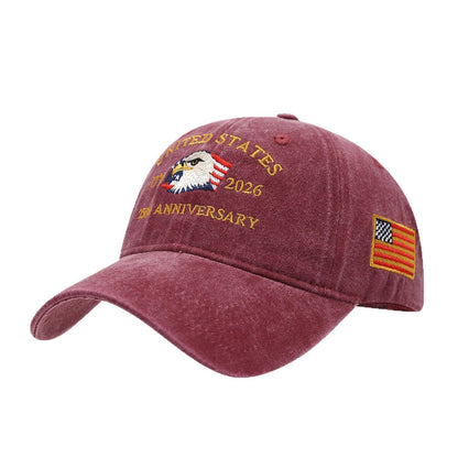 Gorra bordada del 250.º aniversario de los Estados Unidos de América del águila calva-HS