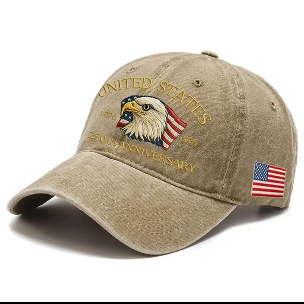 Gorra bordada del 250.º aniversario de los Estados Unidos de América del águila calva-HS