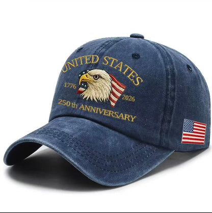 Gorra bordada del 250.º aniversario de los Estados Unidos de América del águila calva-HS