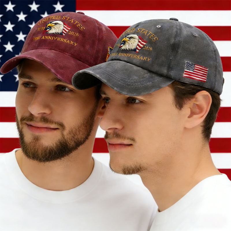 Gorra bordada del 250.º aniversario de los Estados Unidos de América del águila calva-HS