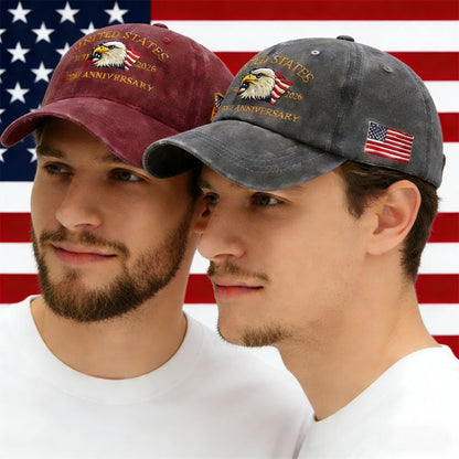Gorra bordada del 250.º aniversario de los Estados Unidos de América del águila calva-HS