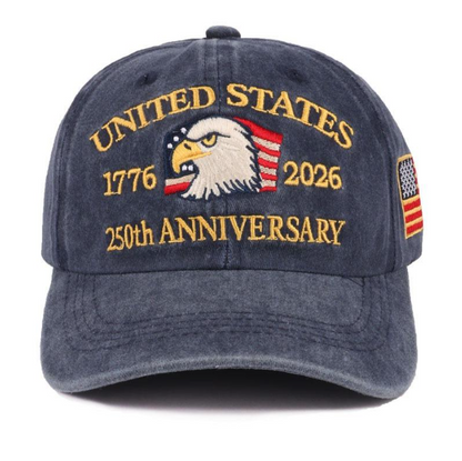 Gorra bordada del 250.º aniversario de los Estados Unidos de América del águila calva-HS