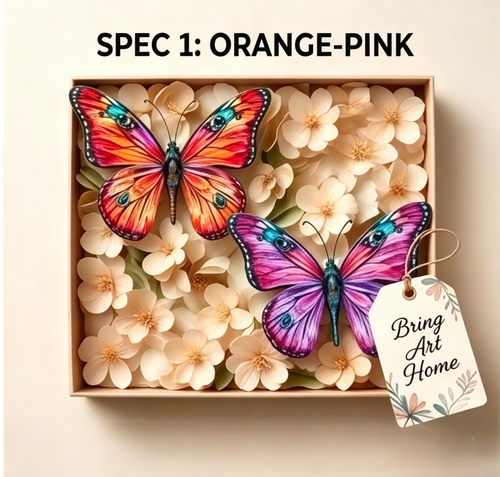 🦋Metal Butterfly Wall Decor🌈, 14 Inch Modern Outdoor Fence Art, Home Hanging Decoration for Bedroom, Balcony, Garden and Yard 🏡 -HS