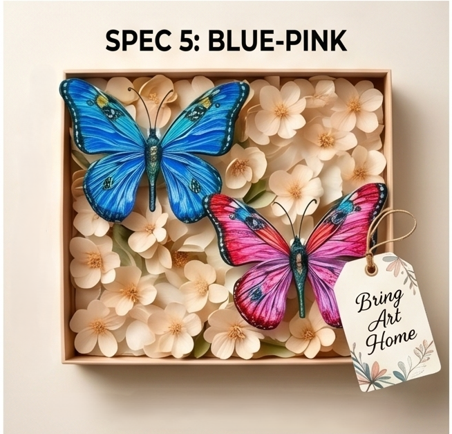 🦋Metal Butterfly Wall Decor🌈, 14 Inch Modern Outdoor Fence Art, Home Hanging Decoration for Bedroom, Balcony, Garden and Yard 🏡 -HS