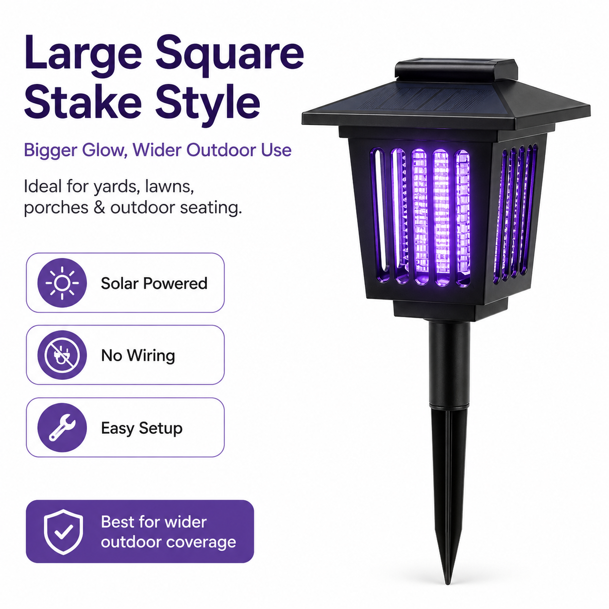 Solar Outdoor Garden Light with Mosquito Zapper – Decorative Pathway Lamp for Patio & Yard-LUN