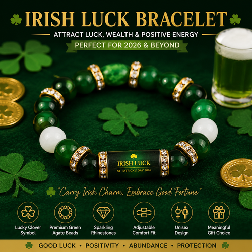 🍀 Irish Luck St. Patrick’s Day Bracelet Carry a Little Irish Luck Wherever You Go Attract Luck, Wealth & Positive Energy in 2026 ✨-HS
