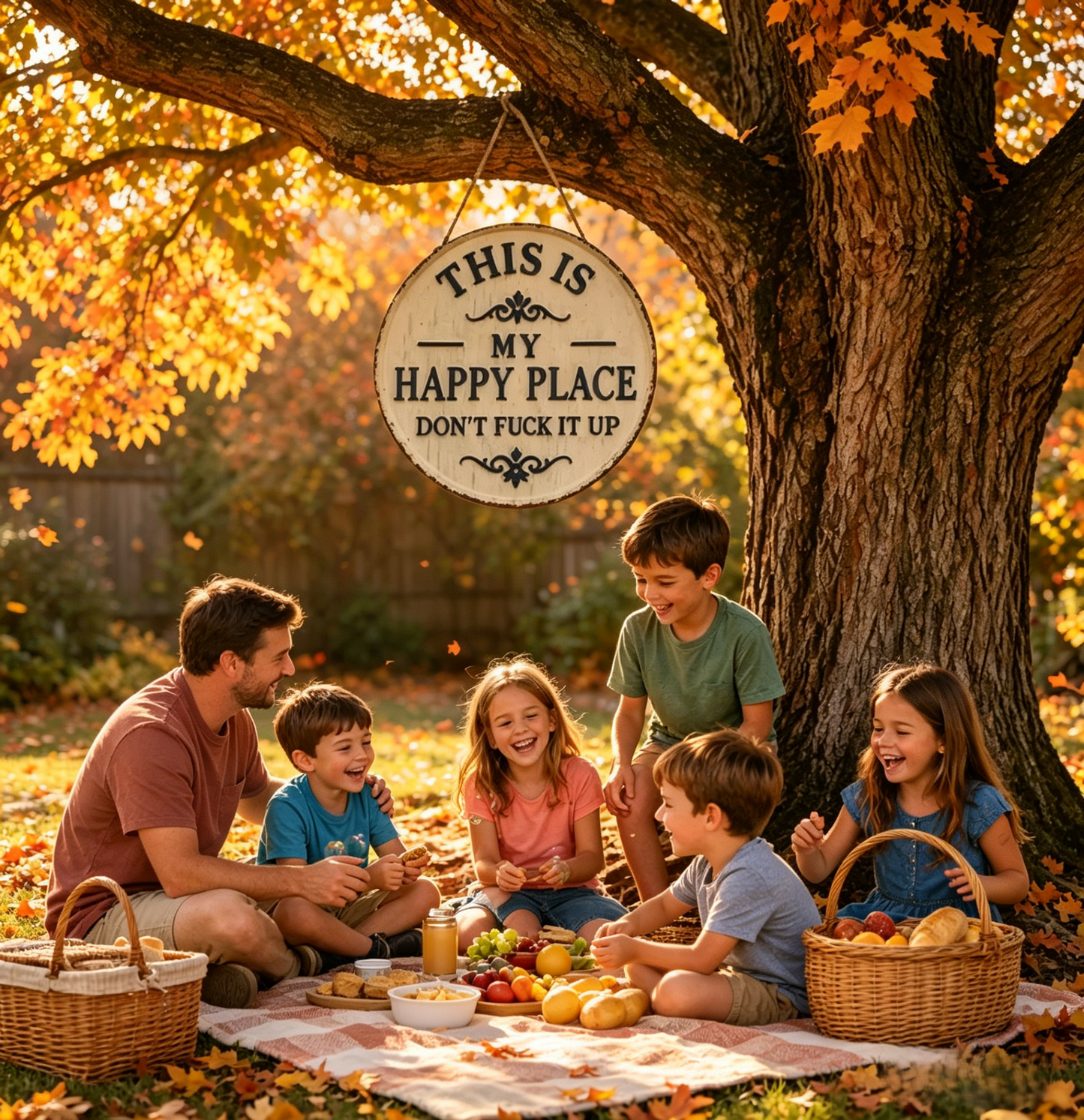 “This Is My Happy Place” Door Sign  💡 A Sign That Sets The Tone Immediately-HS
