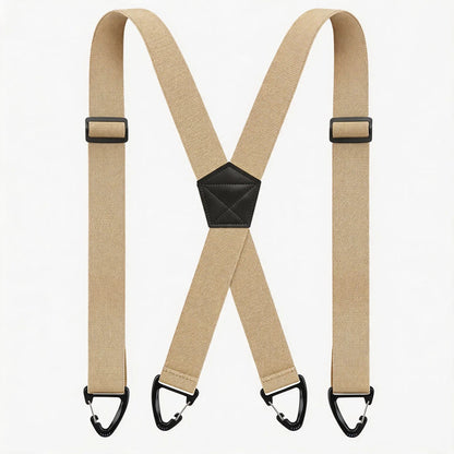 💪Hidden Suspenders for Men Under Clothing X Back Heavy Duty 1.5 Inch Elastic Straps with Belt Loop Hooks Airport Friendly-ZO
