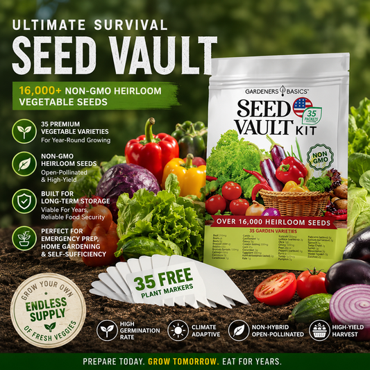 🔥Kit de almacenamiento de semillas de hortalizas - Pack de 35 variedades para cultivo doméstico y siembra Semillas de supervivencia Mezcla de hortalizas reliquia Excelente regalo de jardinería para cualquier huerto doméstico-HS