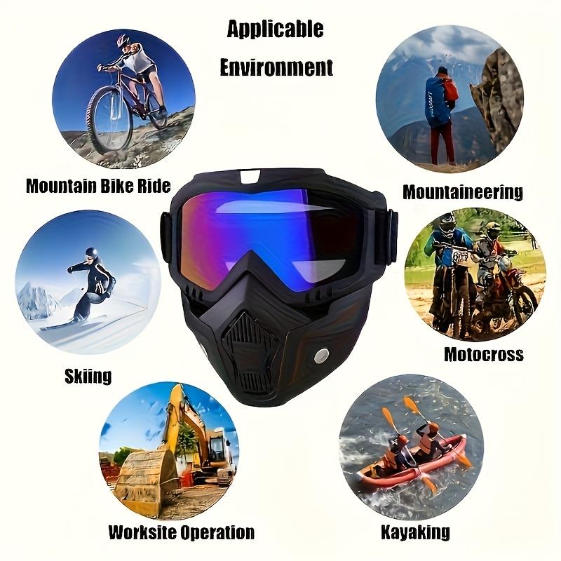 🔥A full face goggles equipped with anti fog high-definition lenses, detachable and adjustable with comfortable sponge pads, suitable for various situations-ZO
