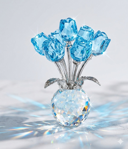 💖Crystal Rose Figurine – A Timeless Symbol of Love &amp; Appreciation-LUN