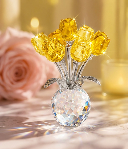 💖Crystal Rose Figurine – A Timeless Symbol of Love &amp; Appreciation-LUN