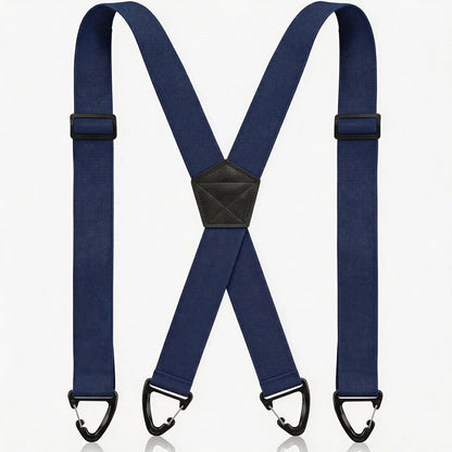 💪Hidden Suspenders for Men Under Clothing X Back Heavy Duty 1.5 Inch Elastic Straps with Belt Loop Hooks Airport Friendly-ZO