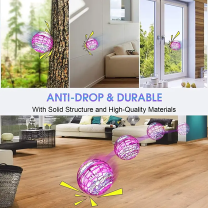 Ufo Smart Inductive Spinning Ball Magic Flying Ball Levitation Ball Fingertip Glowing Magic Ball Stress Relief Toy for Kids,360°Rotating Hand Controlled Drone Orbit,Hand Controlled Mini Drone with Led Lights, Cool Toys Gift for Boys & Girls-HS