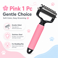 🐱 Pink 1 Pc Gentle Grooming for Daily Coat Care ✨