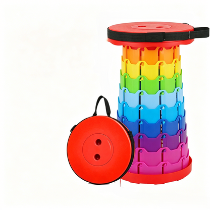 💪Upgraded Collapsible Telescoping Stool🪑 — Portable Folding Seat with 400lbs Capacity-HS